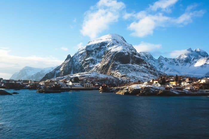Lofoten Coastline during winter