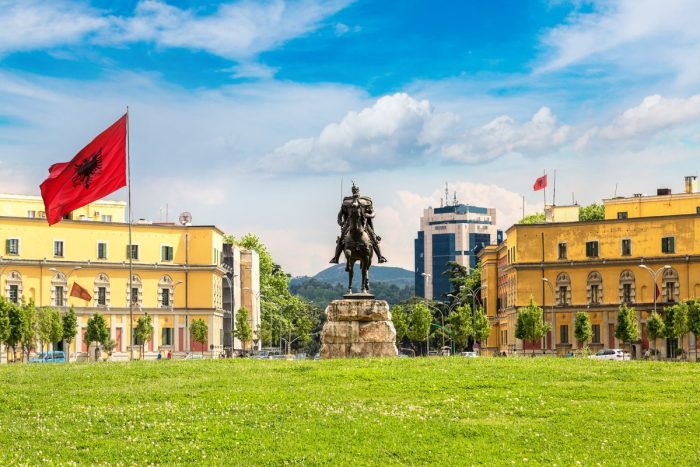 Skanderbeg Square in Tirana