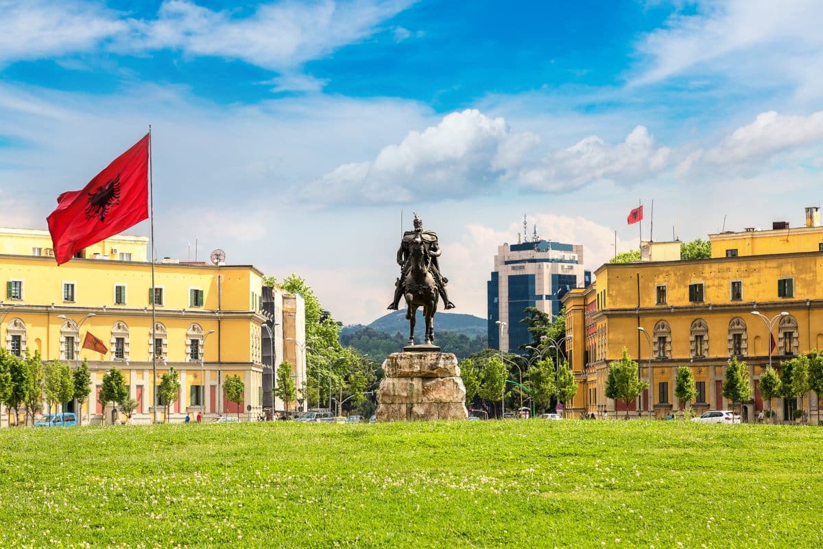 Skanderbeg Square in Tirana