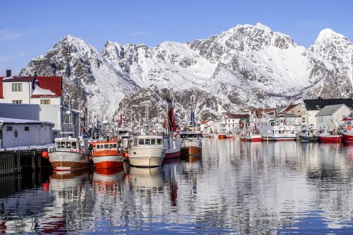 Snowy Henningsvaer