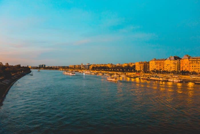 Danube River at sunset