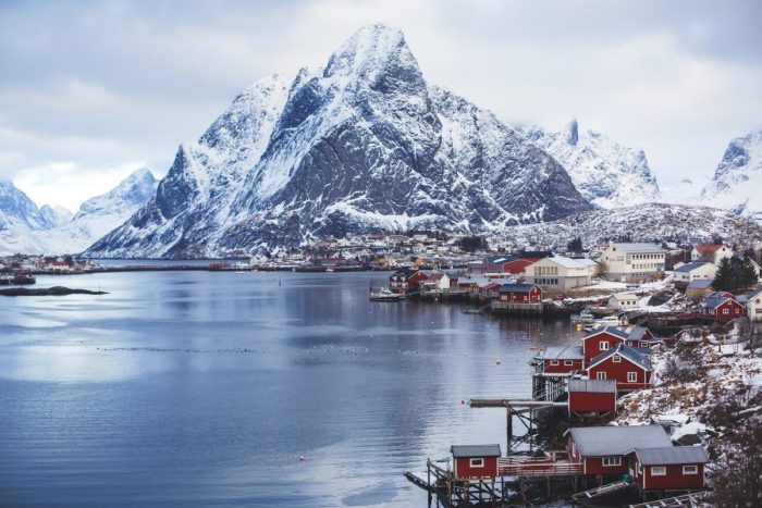 Village of Reine in winter