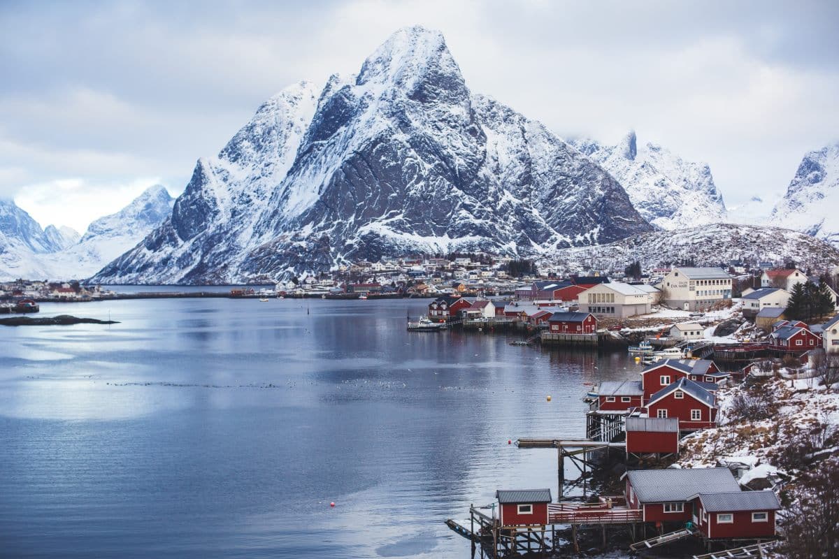Village of Reine in winter