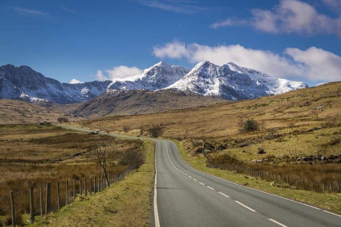 Driving through Snowdonia NP