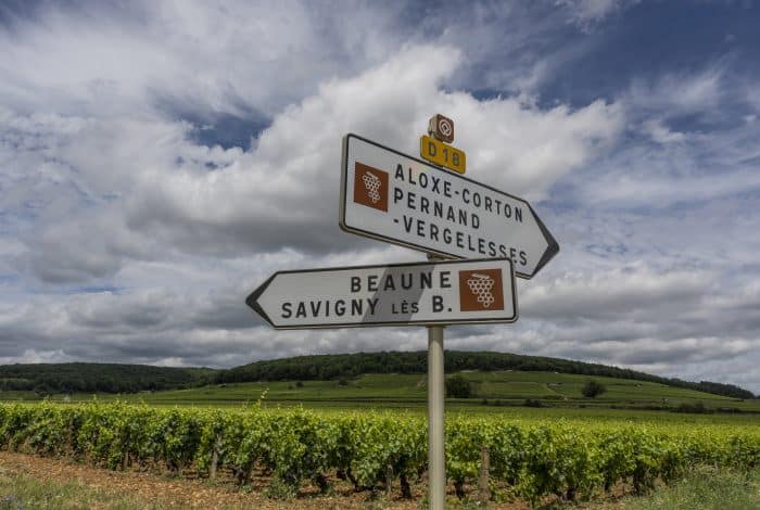 Driving towards Beaune