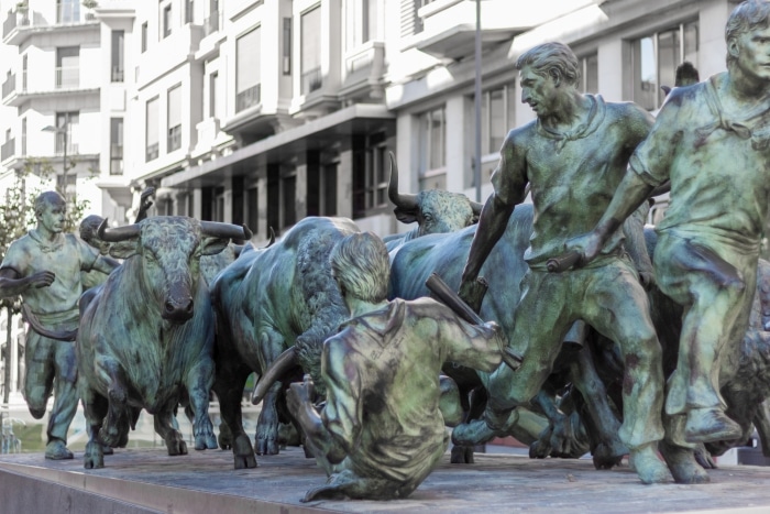 Running of the Bulls Statue