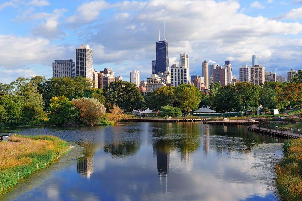 Chicago Skyline from Lincoln Park
