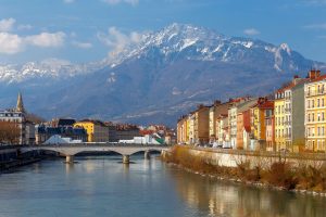 Grenoble along the Isere River