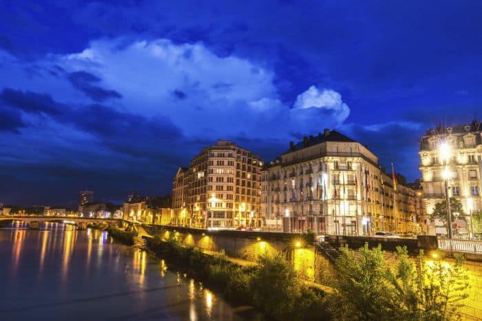 Grenoble at night