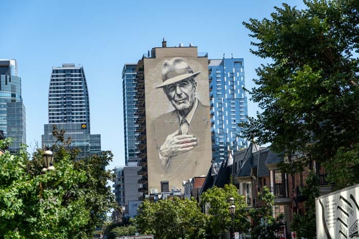 Mural of Leonard Cohen