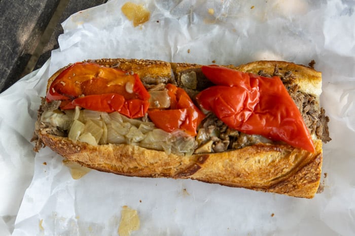 Cheesesteak with Peppers @ Angelo's Pizzeria