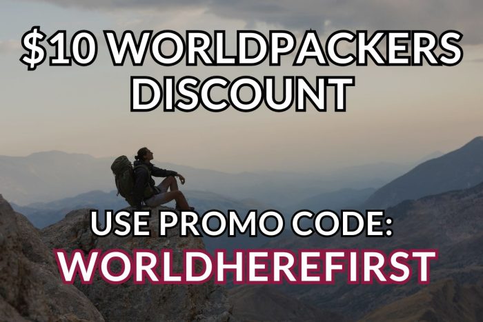 $10 Worldpackers Discount Using Promo Code WORLDHEREFIRST