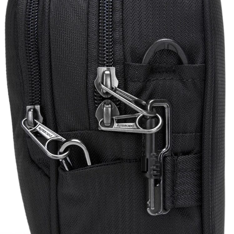 Pacsafe Metrosafe LS100 Crossbody Anti-Theft Messenger Bag - Black - Zips
