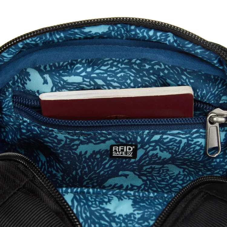 Pacsafe Metrosafe LS100 Crossbody Anti-Theft Messenger Bag - Black - Inside