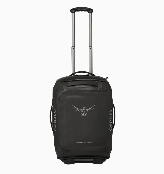 Osprey Transporter 40L Wheeled Duffel Bag - Black Front