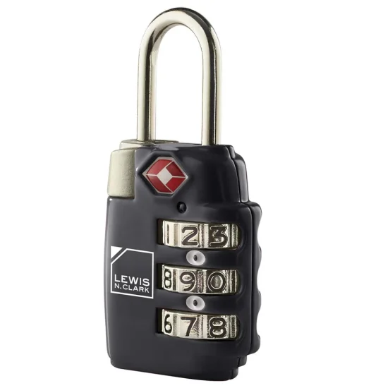 1x Lewis N Clark TSA Approved Combination Travel Lock - Black