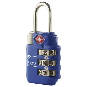 1x Lewis N Clark TSA Approved Combination Travel Lock - Blue