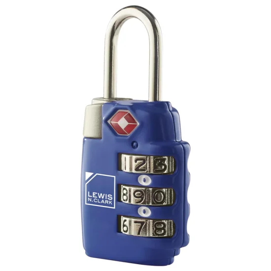 1x Lewis N Clark TSA Approved Combination Travel Lock - Blue