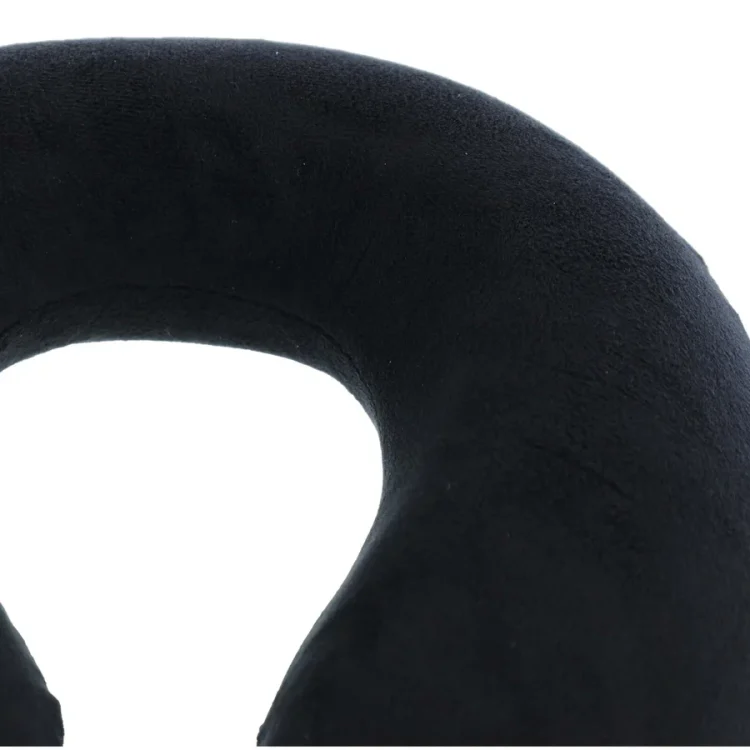 Milleni Memory Foam Travel Neck Pillow - Black - Close Up