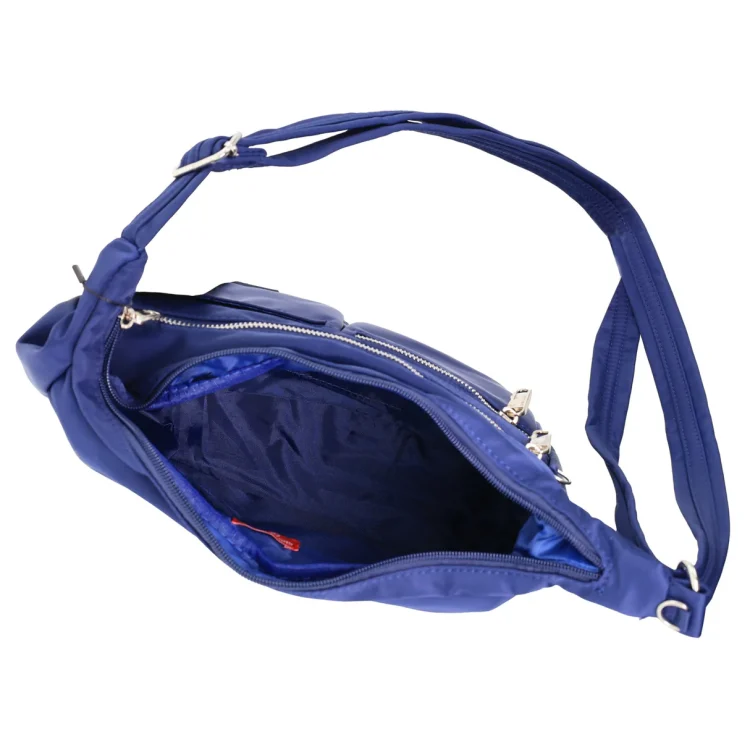 Pierre Cardin Anti-Theft Crossbody Bag - Navy Open