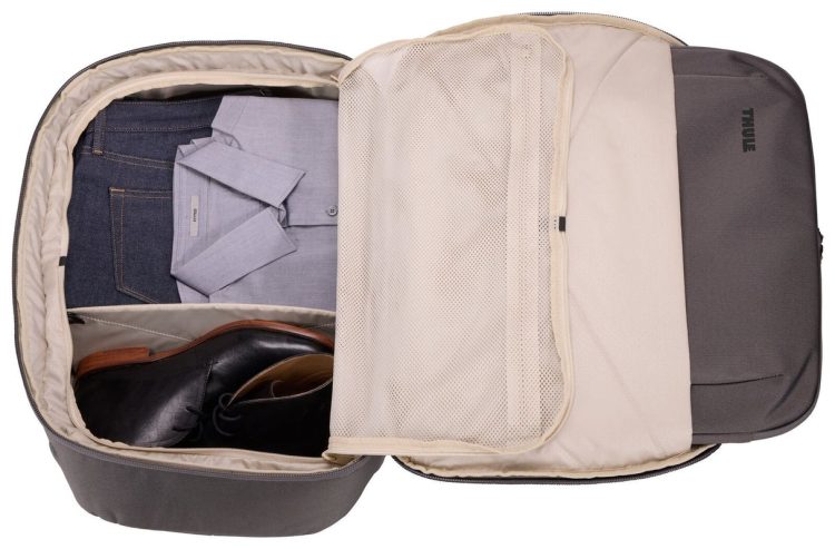 Thule Subterra 40L Convertible Carry-On Backpack/Duffle - Vetiver Gray - Open