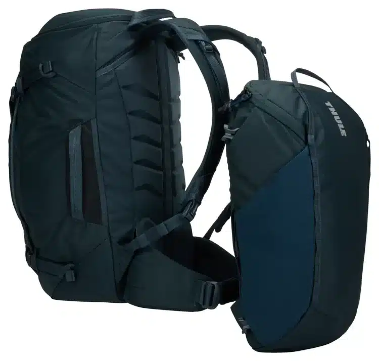 Thule Landmark 60L Travel Backpack with Daypack - Darkest Blue Detatched