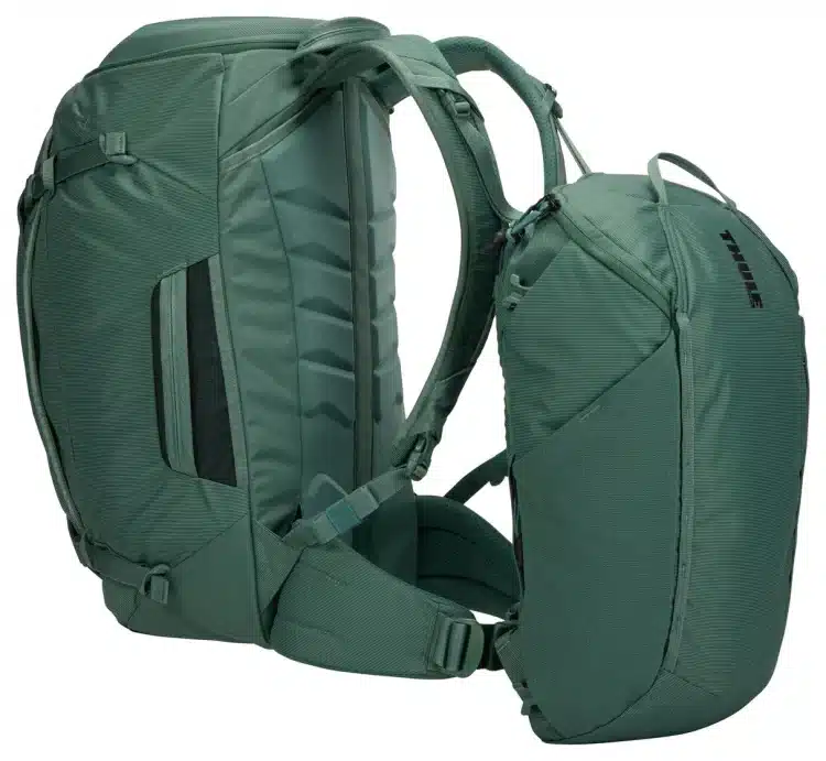 Thule Landmark 60L Travel Backpack with Daypack - Hazy Green Detached