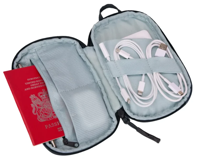 Thule Subterra Powershuttle Travel Tech Organiser (Small) - Dark Slate Open