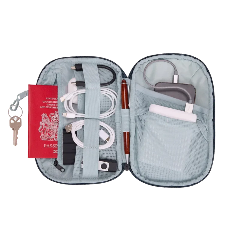 Thule Subterra Powershuttle Travel Tech Organiser (Medium) - Dark Slate Open