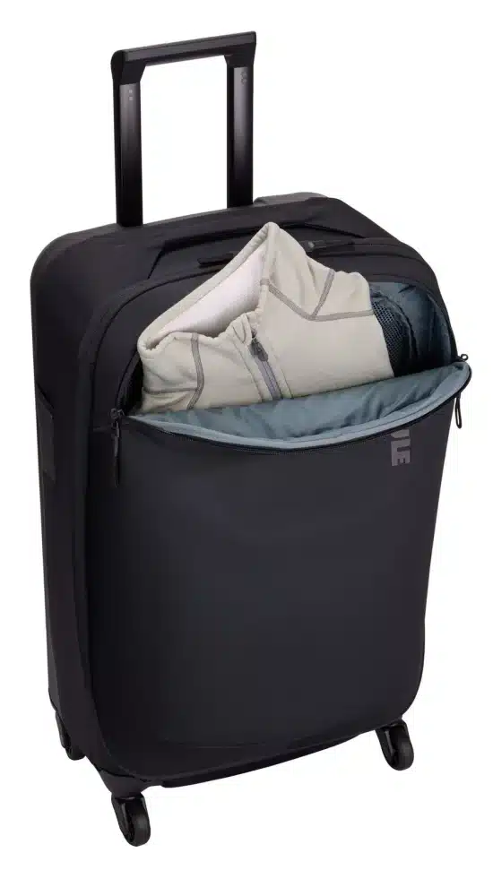 Thule Subterra Checked Spinner 65L Suitcase - Black Open Front